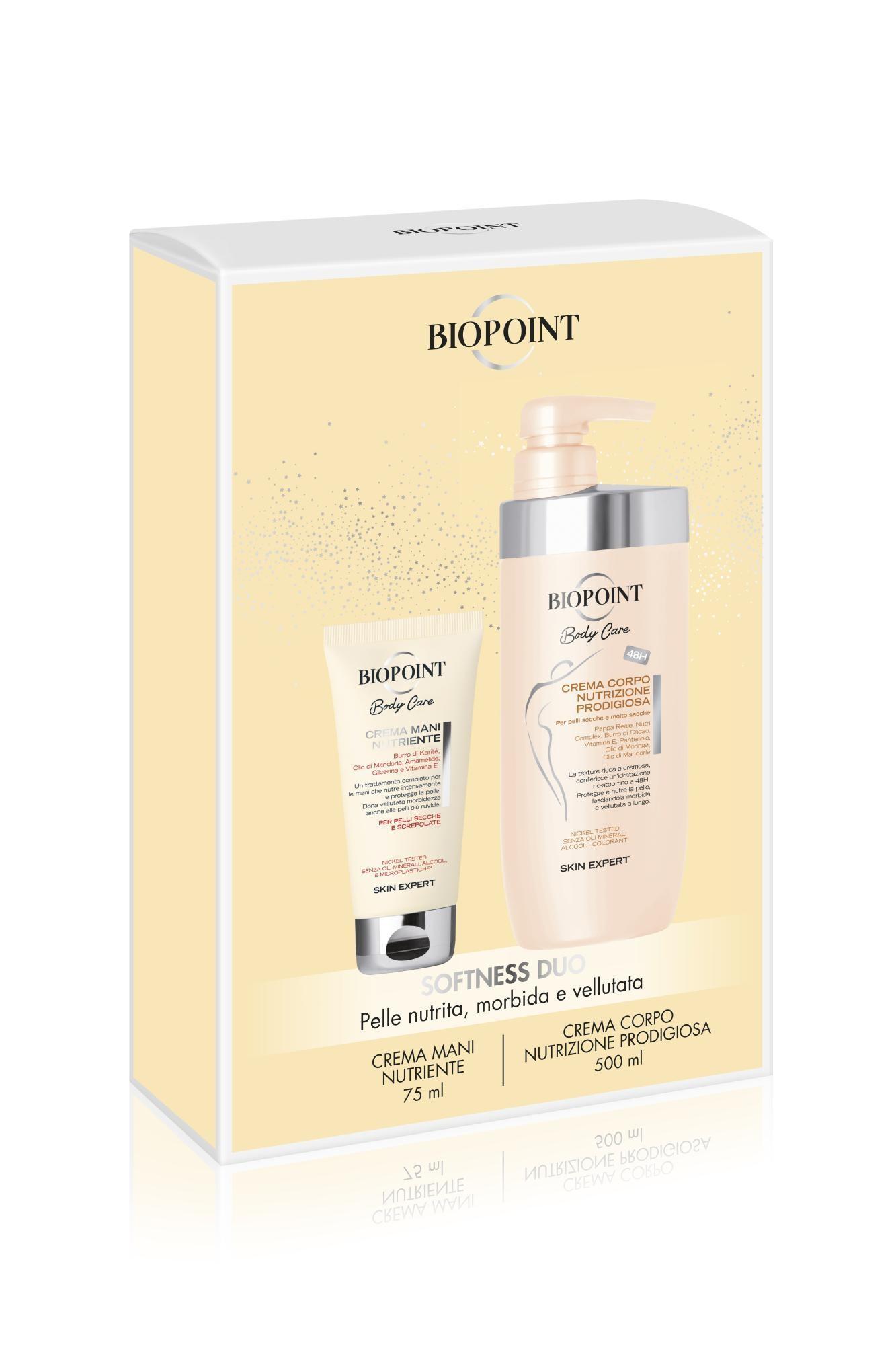 Biopoint Body Care Cofanetto Crema Mani 75 ML + Crema Nutrizione Prodigiosa 500 ML