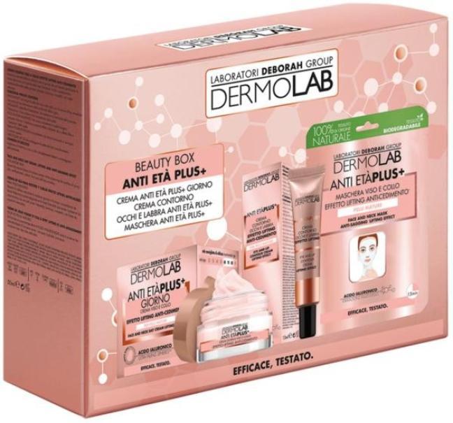 Dermolab Beauty Box Anti Eta Plus Crema Anti Eta Plus Giorno + Crema Contorno Occhi E Labbra + Maschera Viso E Collo Anti Eta Plus
