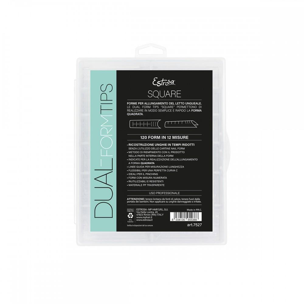 Estrosa Dual Form Tips Square 12 Misure 120Pz 7527