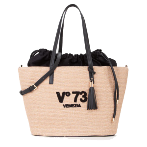 V°73 borsa sintetica donna inge natural/nero