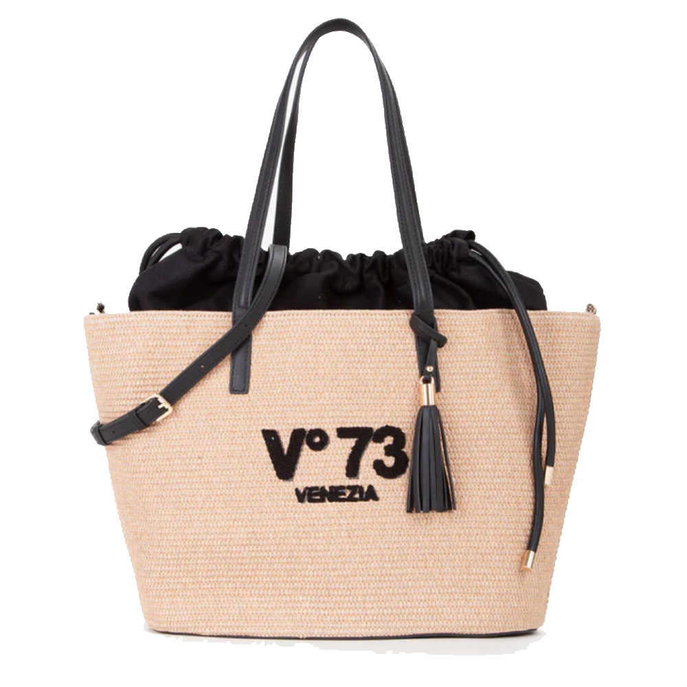 Vu00b073 BORSA SINTETICA DONNA INGE NATURAL/NERO