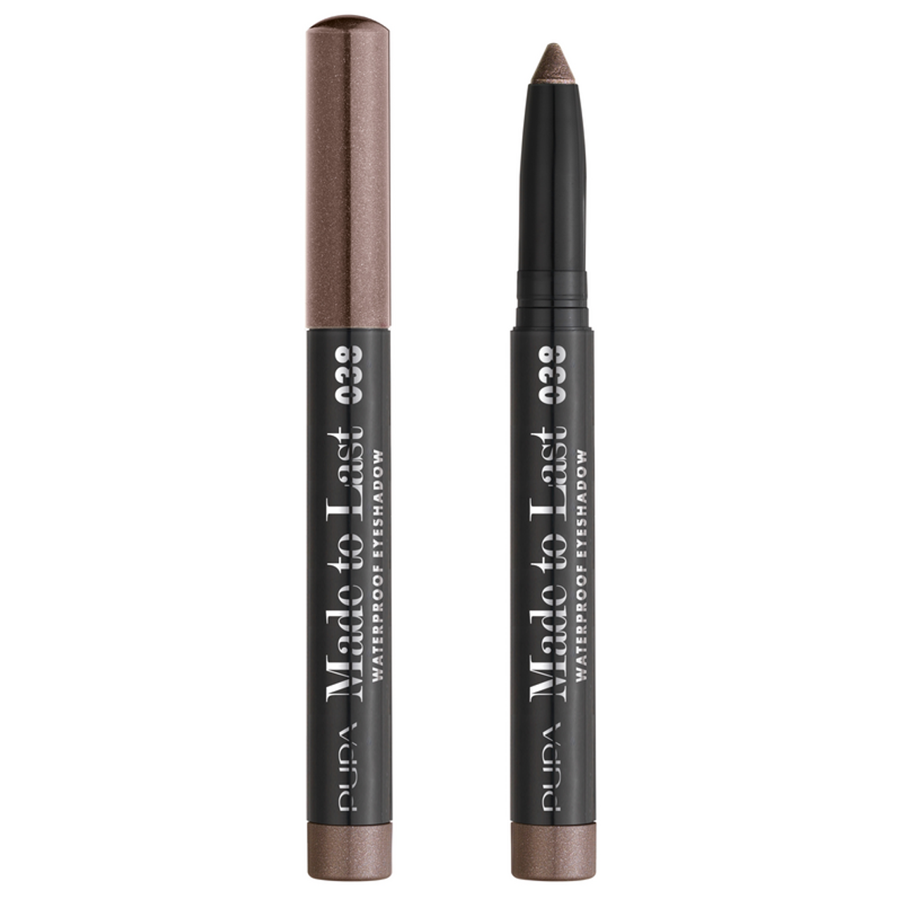Due eyeliner PUPA MADE TO LAST WP waterproof, matita nera con applicatori differenti