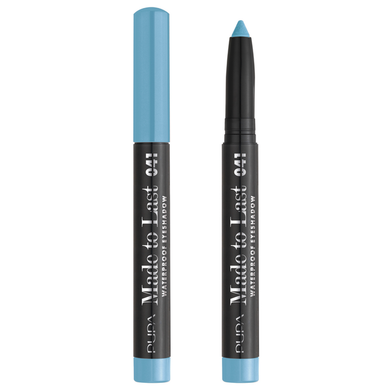 Due matite per occhi PUPA Made to Last WP, blu e nera, con applicatore e tappo