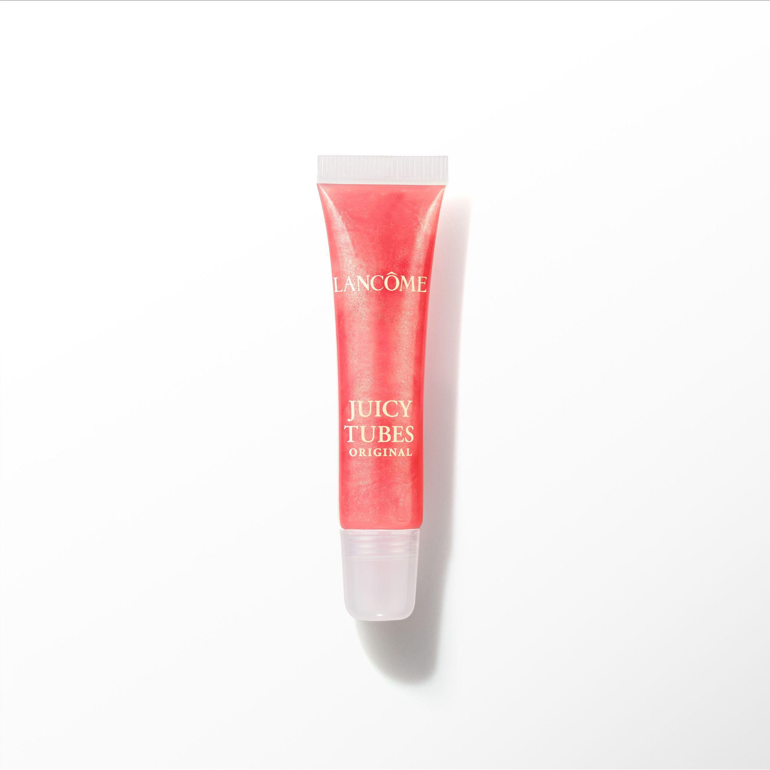 LANCÔME Juicy Tubes 08 - gloss labiale rosa corallo su sfondo neutro