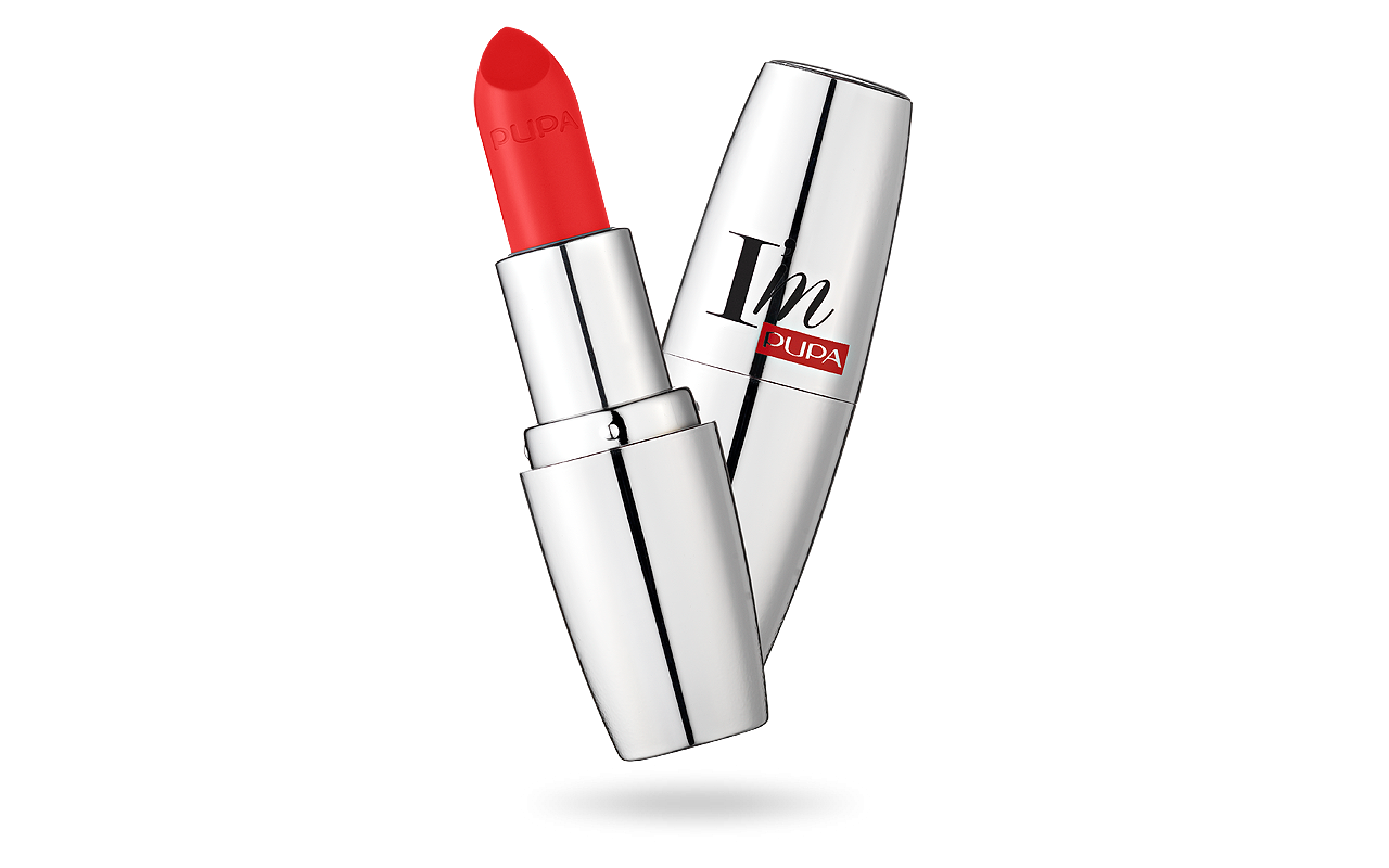 pupa pupa rossetto i'm n.302 - foto 1 PUPA ROSSETTO I'M N.302 - tubetto bianco con rossetto rosso