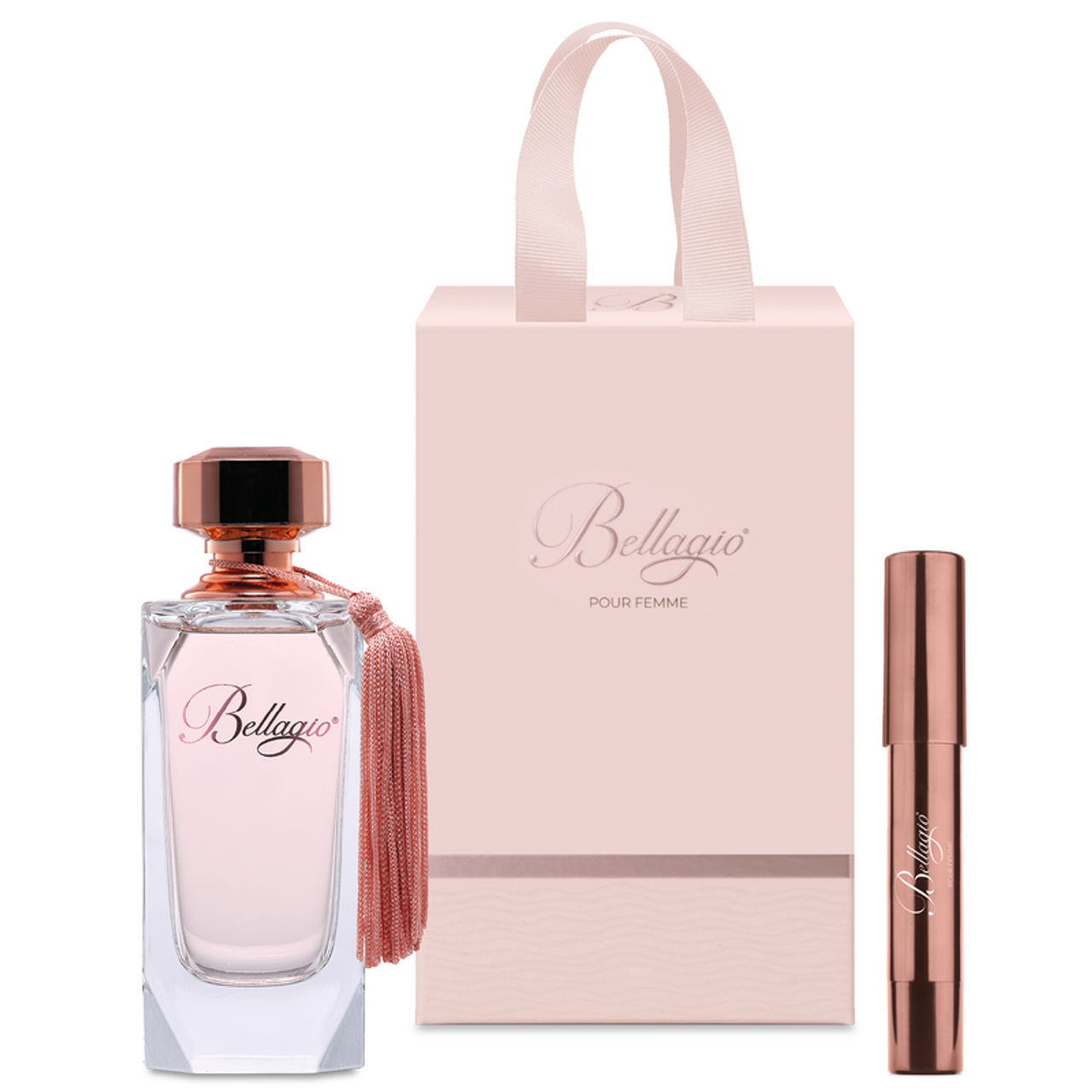 veralab veralab body belly b.nero ml - foto 1 Set profumo Veralab con bottiglia rosa, borsetta shopping carta, matita occhi