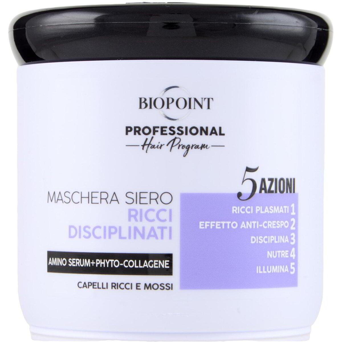 biopoint biopoint hair program maschera siero ricci disciplinati 500ml pv01825 - foto 1