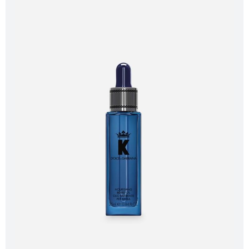 Olio Barba K by Dolce & Gabbana 25ml, flacone azzurro con contagocce
