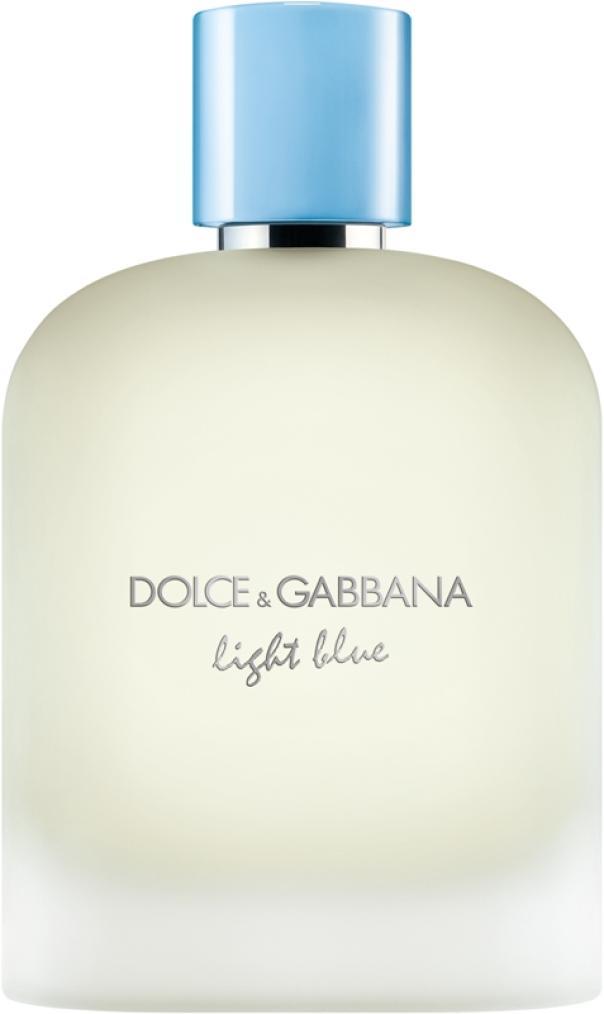 Bottiglia profumo Dolce&Gabbana Light Blue, flacone bianco opaco con tappo blu, 200ml