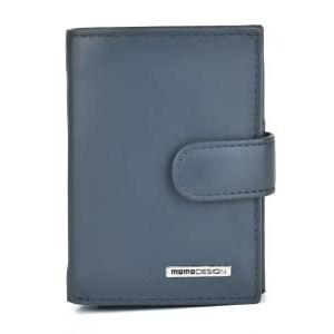 Portacarte vera pelle mo-516do blu
