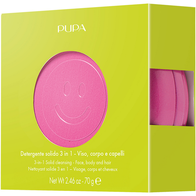 Detergente solido 3 in 1 PUPA Happy Box, formato compatto multiuso