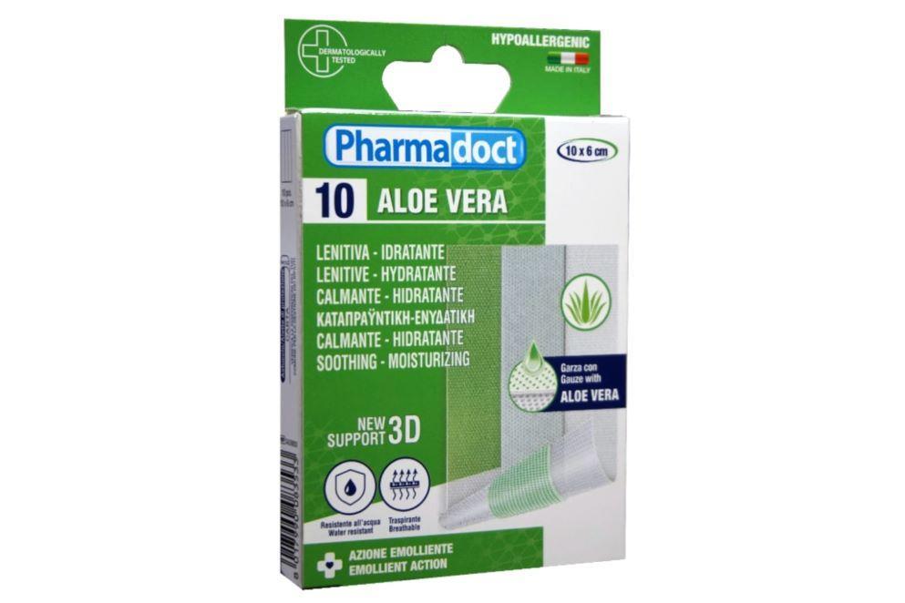 pharmadoc pharmadoct 3d striscia azione lenitiva e idratante garza con aloe vera 10 pezzi 78308 - foto 1