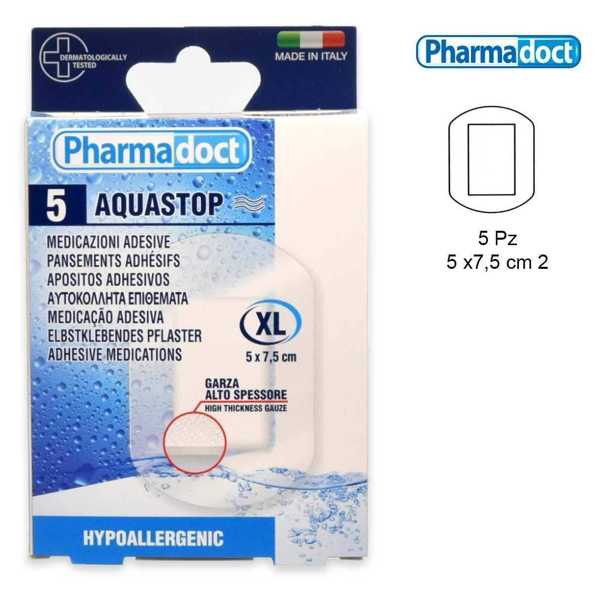 pharmadoc pharmadoct aquastop cerotti pu colore trasparente alta protezione 5 pezzi 78188 - foto 1
