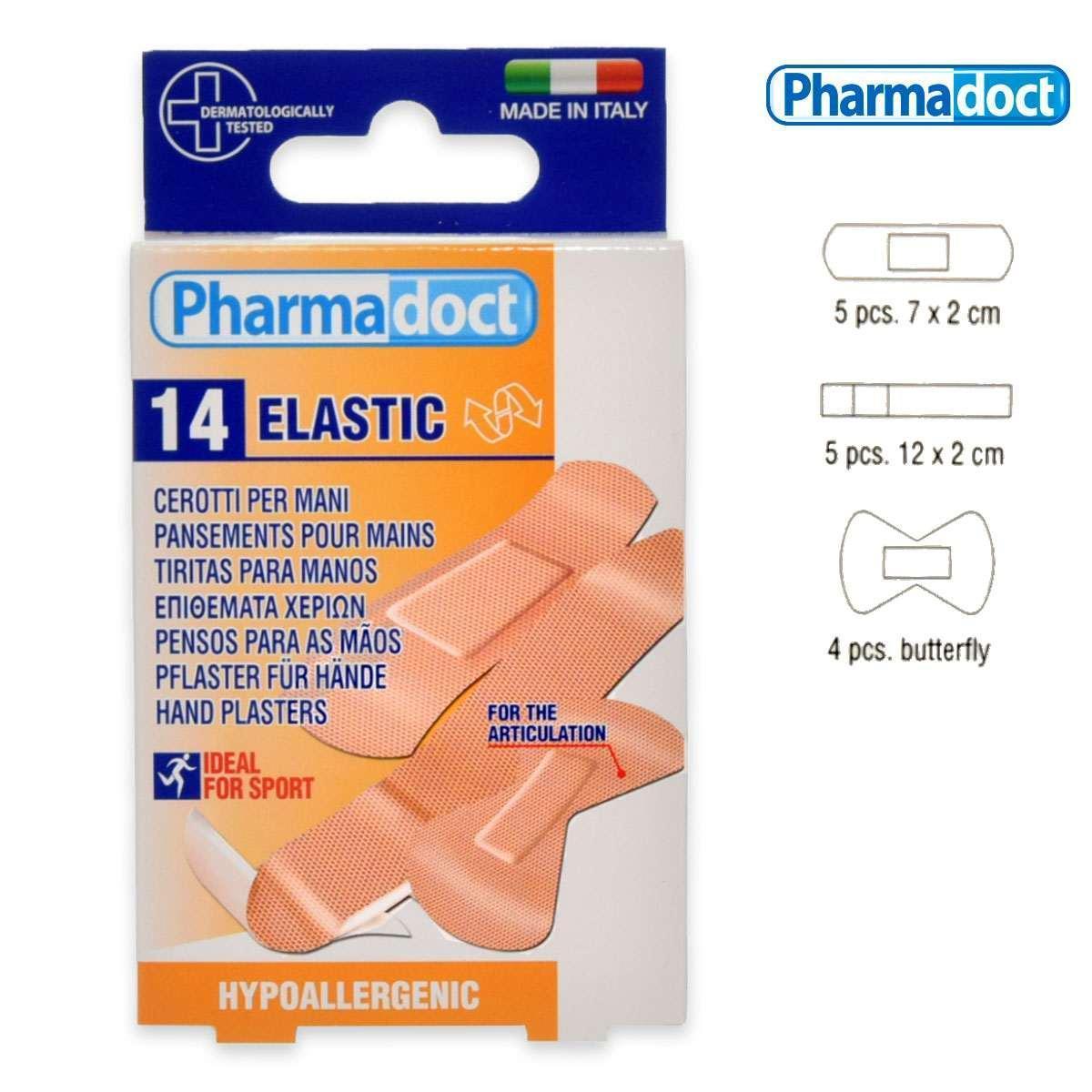 pharmadoc pharmadoct 14 cerotti mano in tessuto elastico assortiti 78140 - foto 1