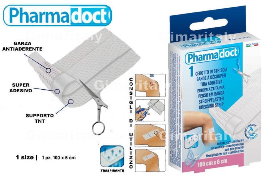 pharmadoc pharmadoct striscia cotone elastico 100x6 cm 1pz 78027 - foto 1