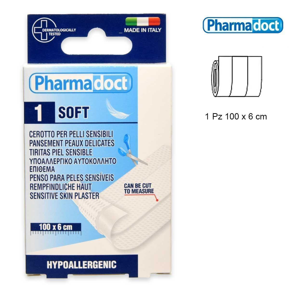 pharmadoc pharmadoct striscia bianca tnt ipoallergenica 100x6 1pz 78029 - foto 1
