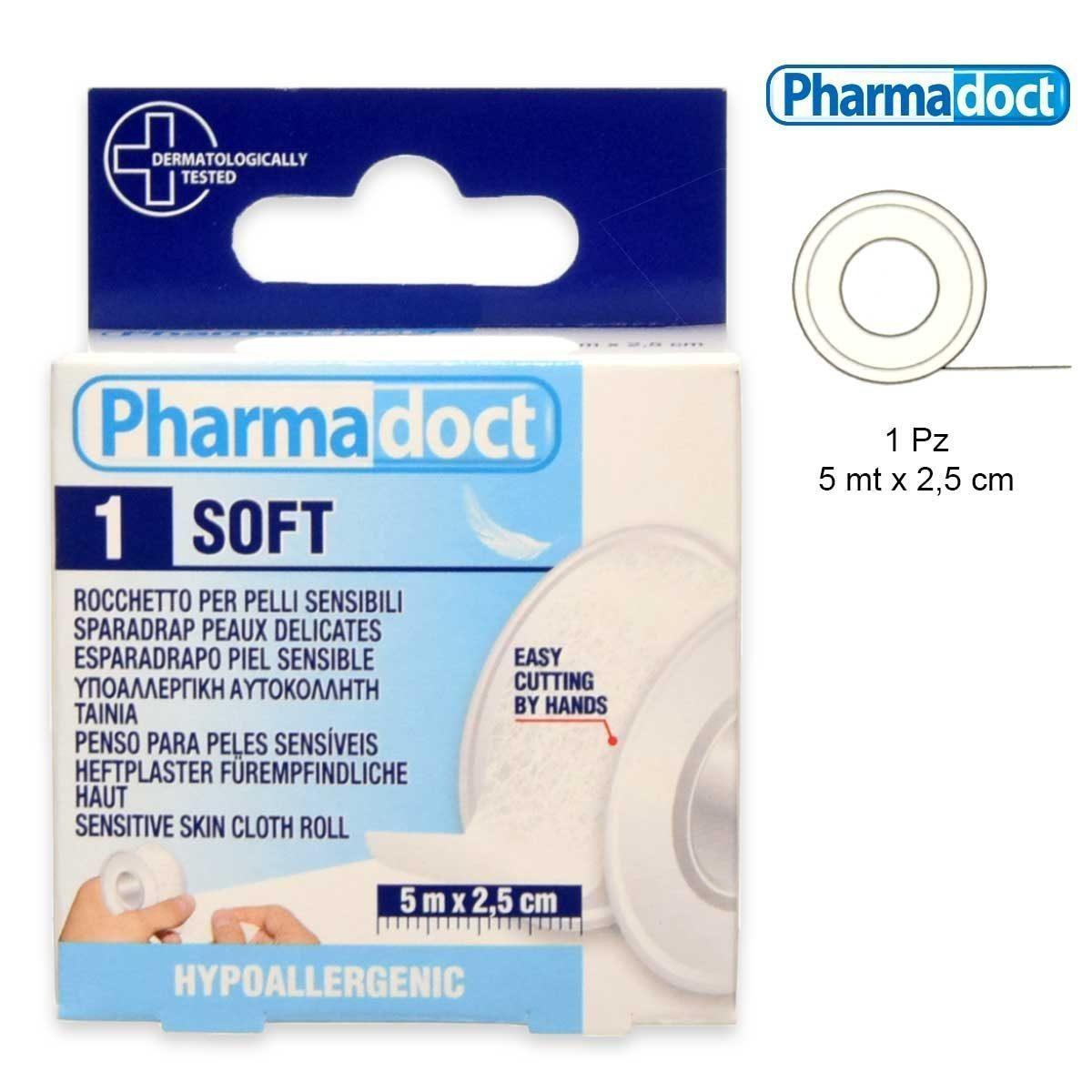 pharmadoc pharmadoct rocchetto tnt bianco 5cm x 1,25cm-box da 18pz 78032 - foto 1