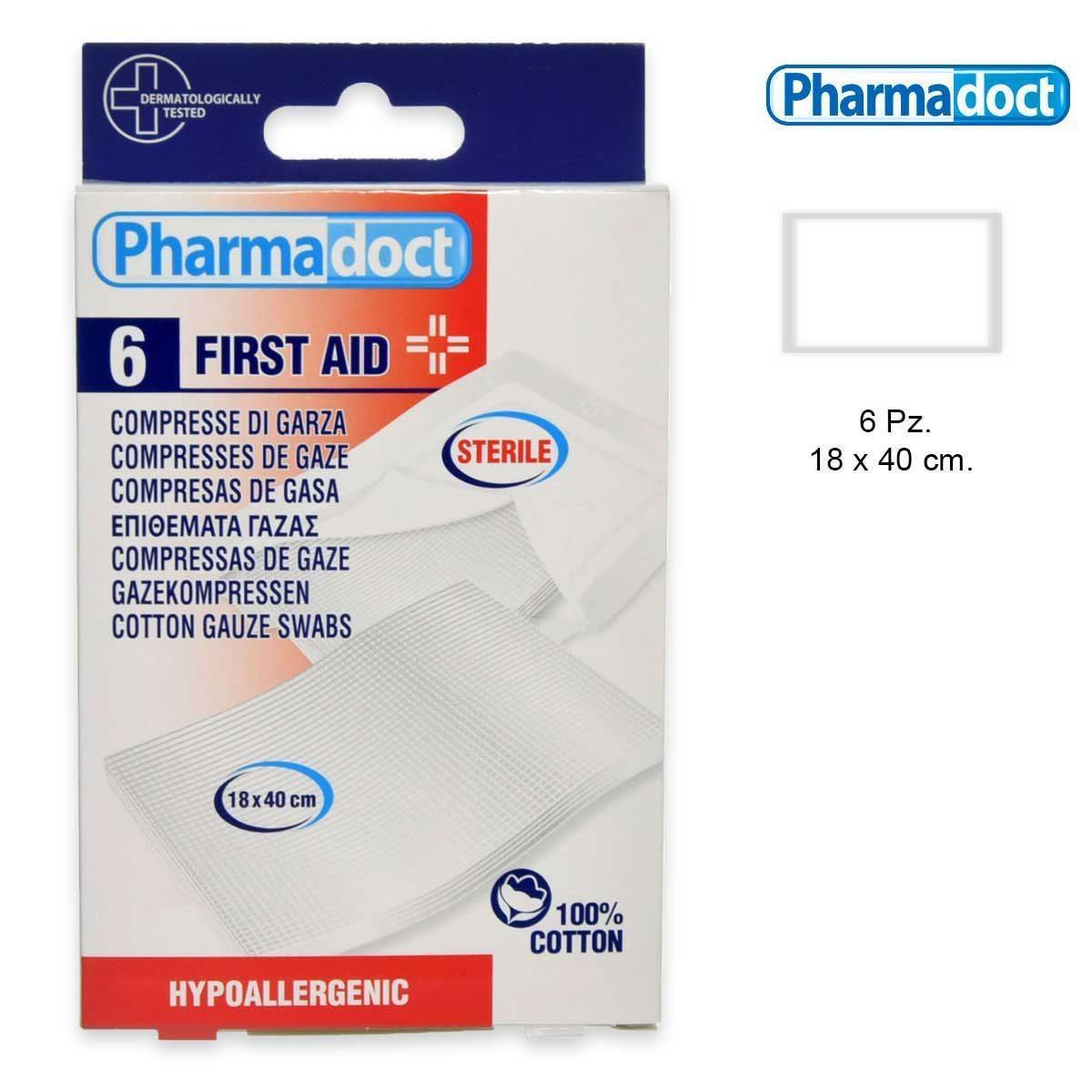 pharmadoc pharmadoct compresse di garza 18 x 40 6pz 78043 - foto 1