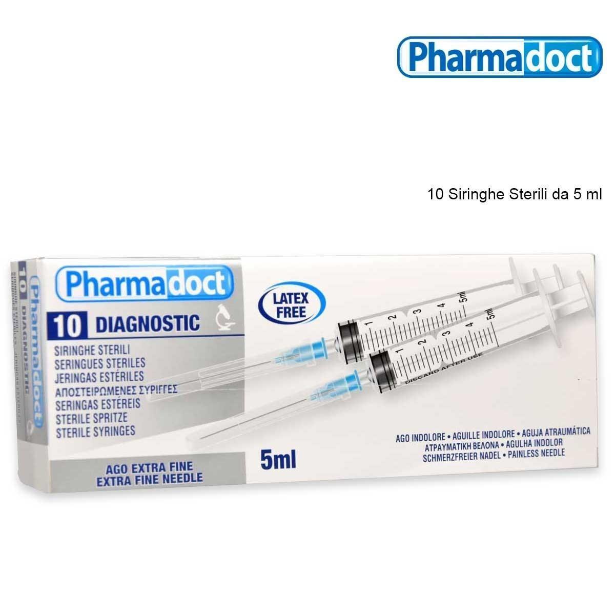 pharmadoc pharmadoct siringa 5ml sterile 10pz-box da 8pz 78059 - foto 1