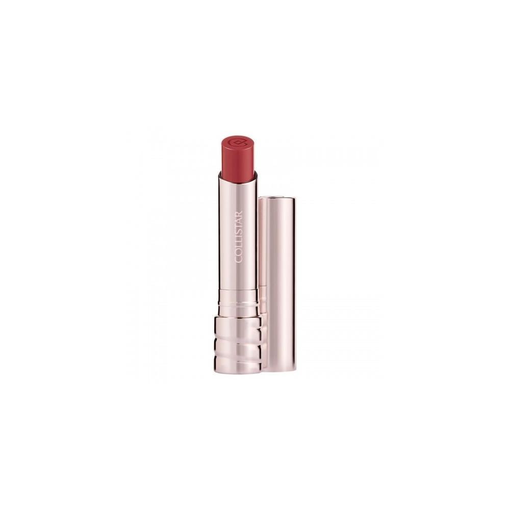 Collistar Puro Gioiello Rossetto Luminous 182 Specchio Rosso 2.8 ml Tubetto trasparente beige con rossetto applicato, colore rosso wine luminoso