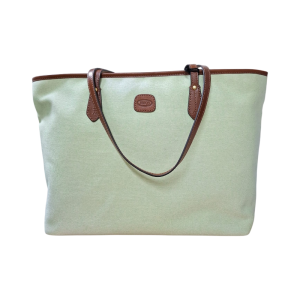 X-collection volterra trama shopping bag boe05963.005 green/tan