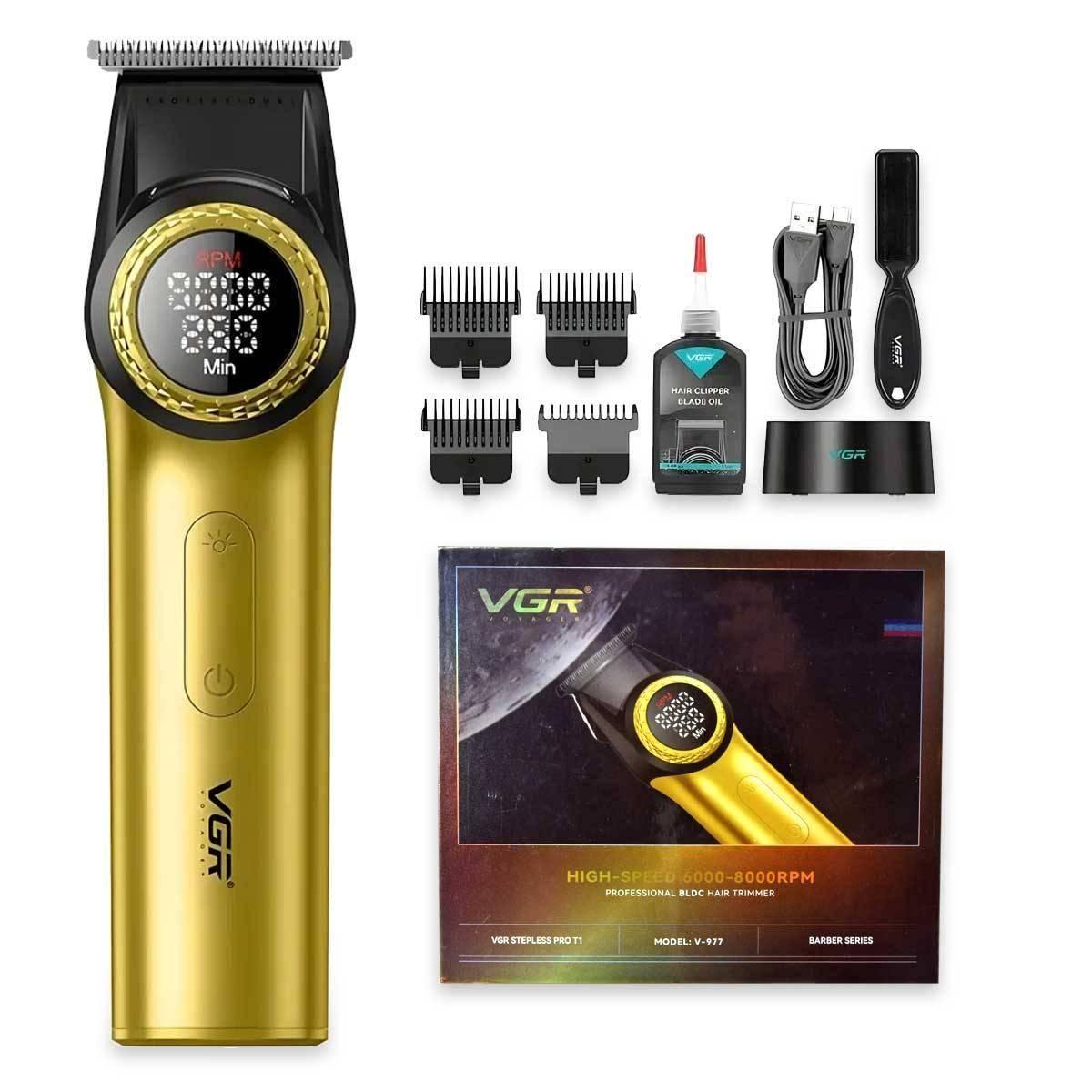 vgr vgr hair trimmer high-speed 6000-8000rpm v-977 giallo - foto 1