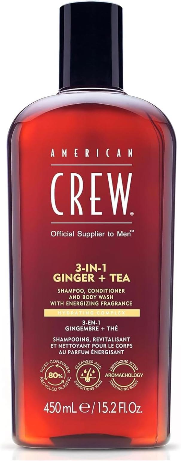 american crew american crew 3in1 ginger+ tea 450ml - foto 1 Shampoo doccia detergente American Crew 3in1 Ginger Tea 450ml
